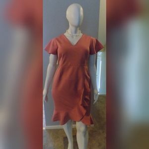 Soft Pink Side Ruffle Dress